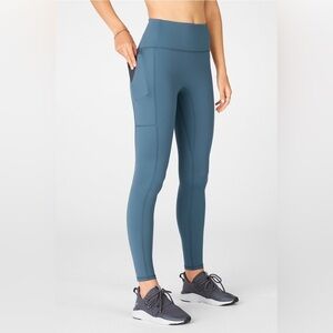 Fabletics Blue Compression Leggings for Fitness